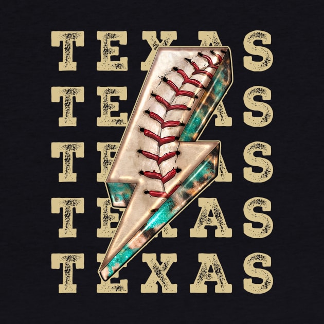 Aesthetic Design Texas Gifts Vintage Styles Baseball by QuickMart